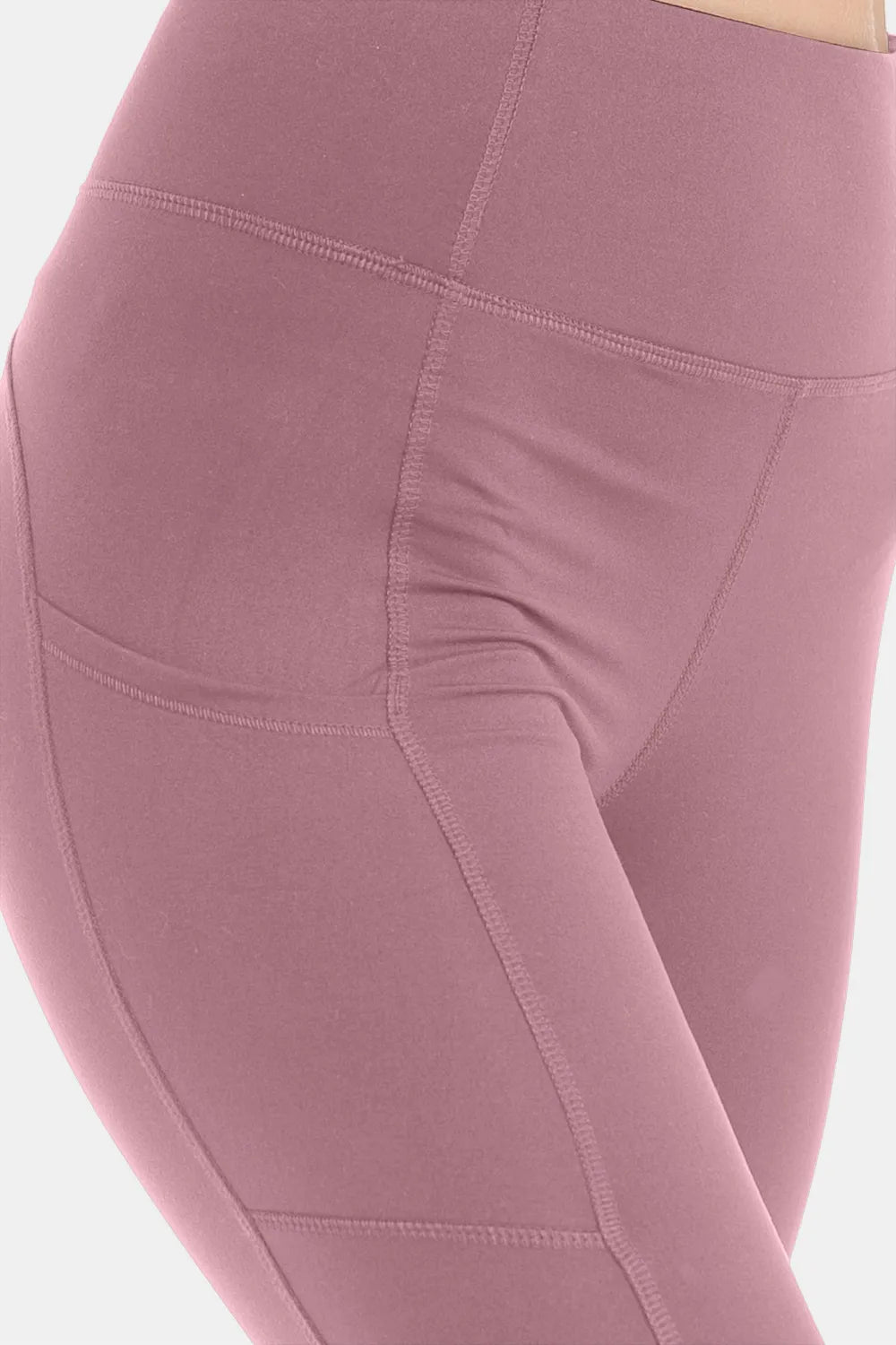 Wide Waistband High Waist Leggings-Soul Flow Apparel