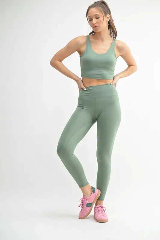 MONO B Venice Cloud Light Contour High-Waisted Leggings-Soul Flow Apparel
