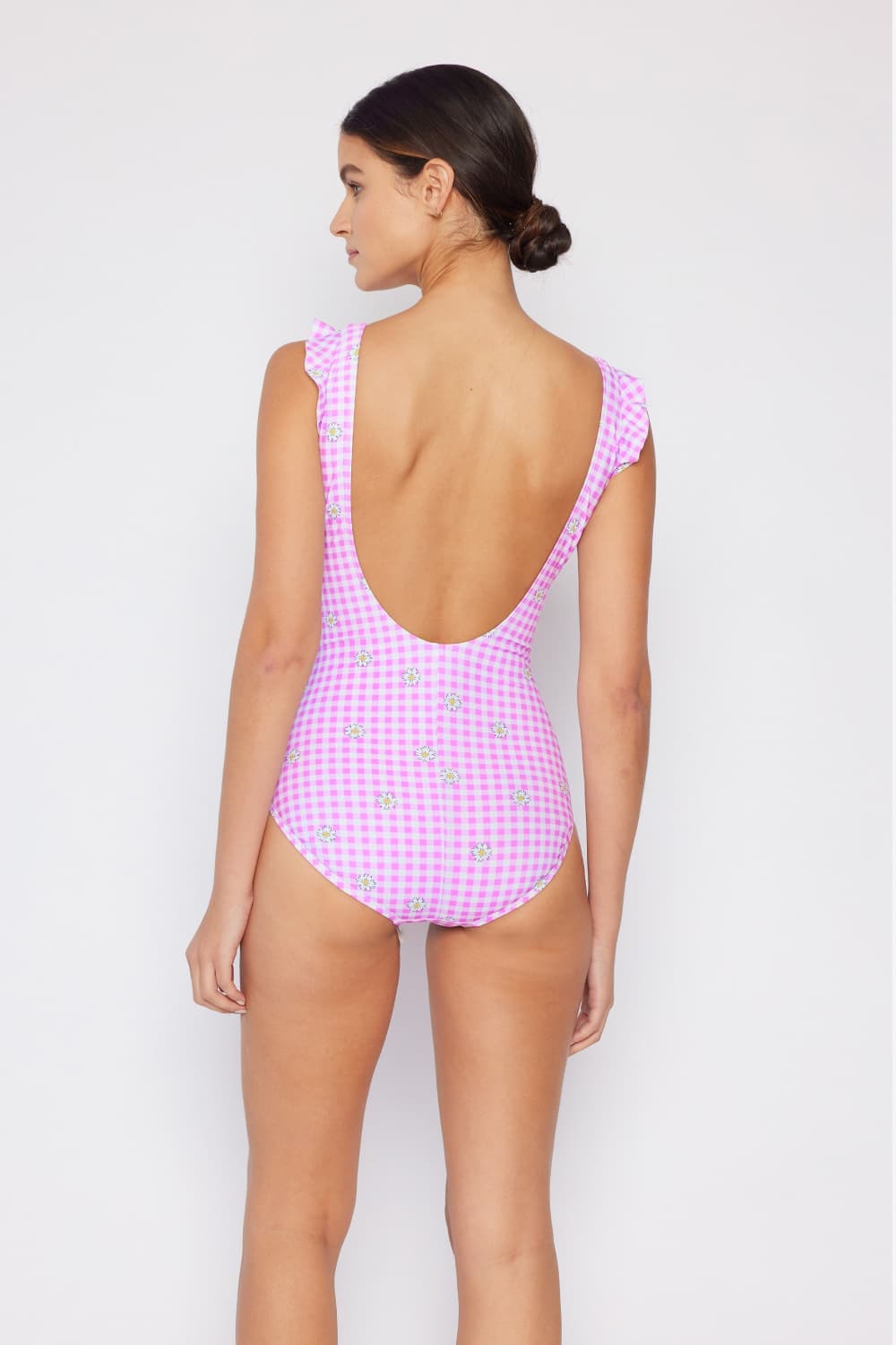 Marina West Swim Full Size Float On Ruffle Faux Wrap One-Piece in Carnation Pink-Soul Flow Apparel
