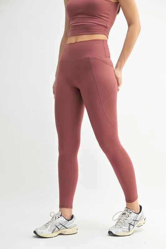 MONO B Venice Cloud Light Sculpt High-Waisted Leggings-Soul Flow Apparel