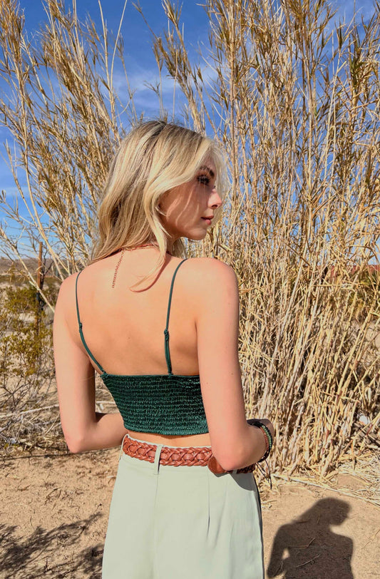 Crochet Overlay Longline Bralette-Soul Flow Apparel