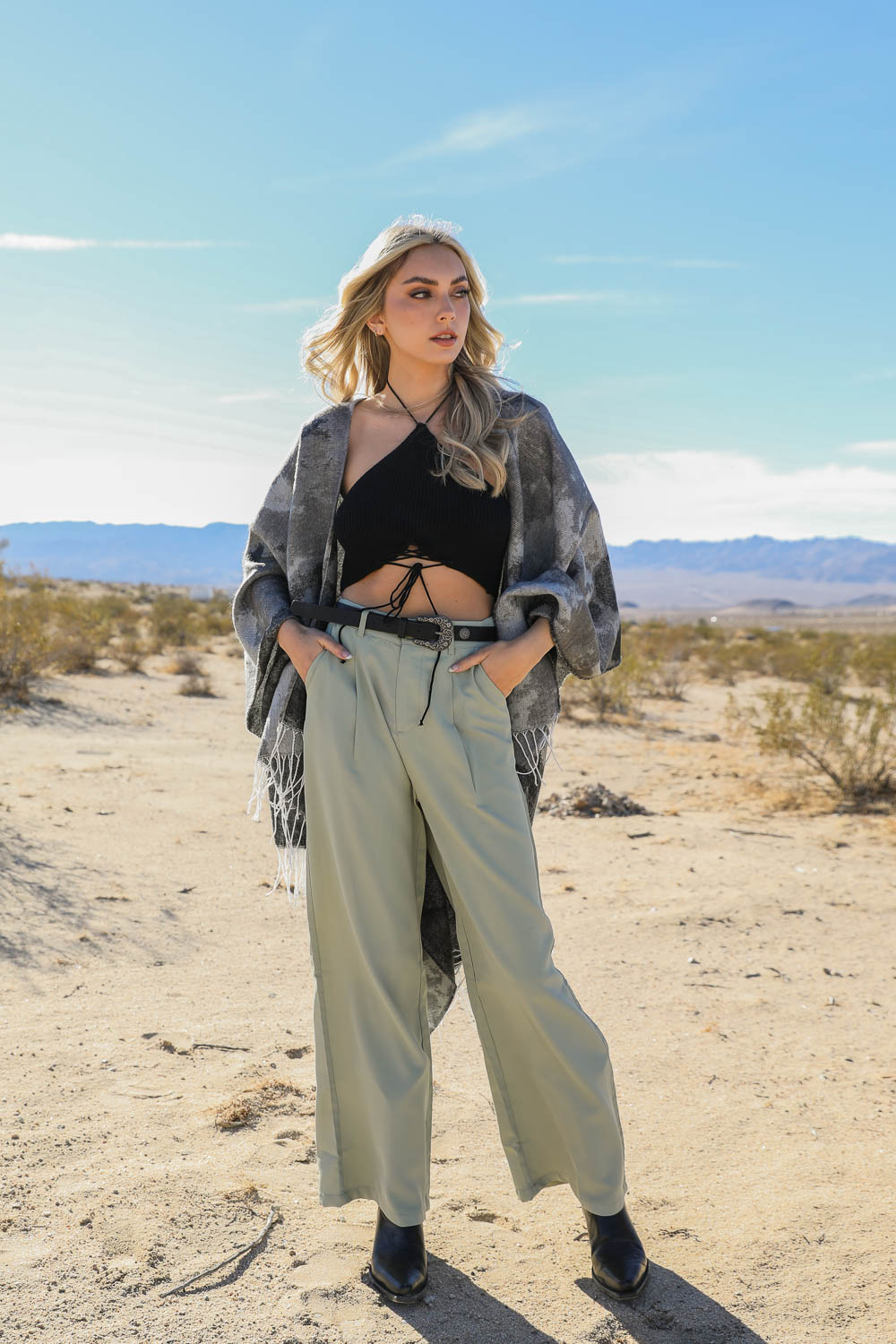 Marble Mirage Ruana Wrap-Soul Flow Apparel