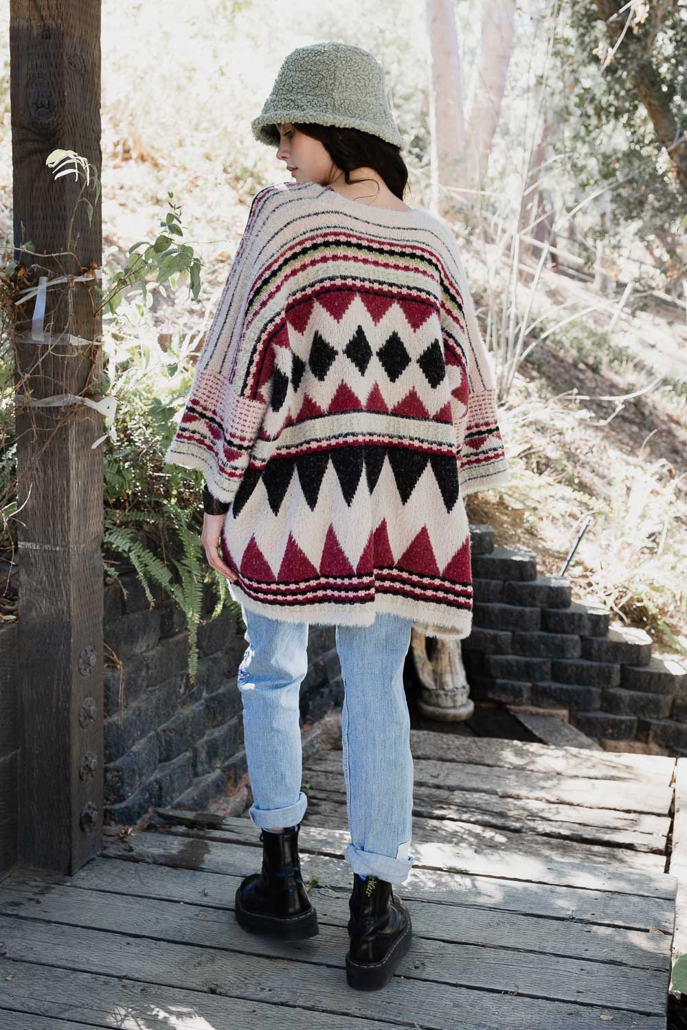 Aztec Dreams Faux Hair Pocket Ruana-Soul Flow Apparel