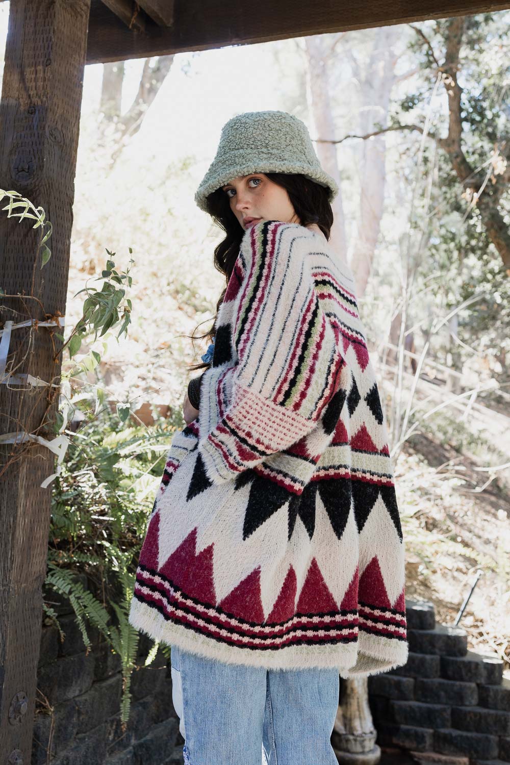 Aztec Dreams Faux Hair Pocket Ruana-Soul Flow Apparel