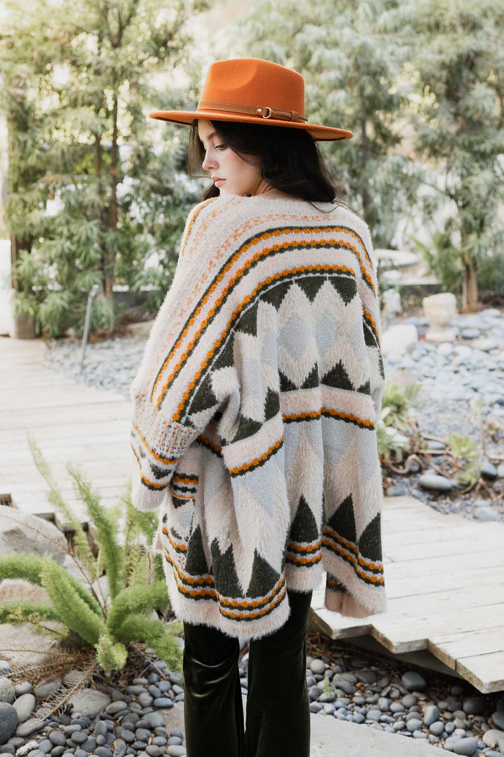 Aztec Dreams Faux Hair Pocket Ruana-Soul Flow Apparel