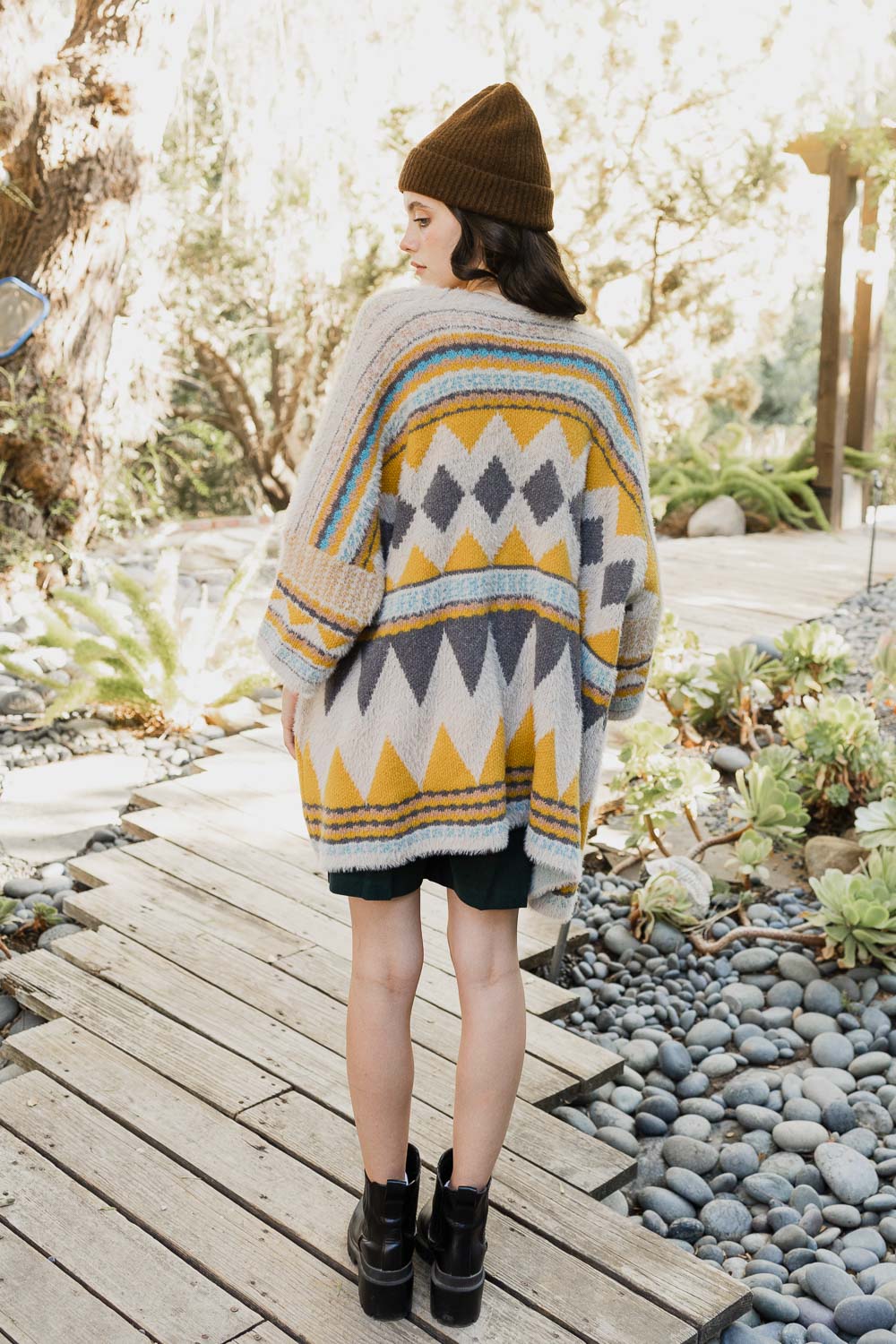 Aztec Dreams Faux Hair Pocket Ruana-Soul Flow Apparel