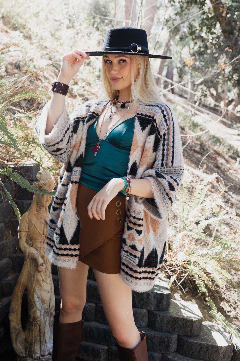 Aztec Dreams Faux Hair Pocket Ruana-Soul Flow Apparel