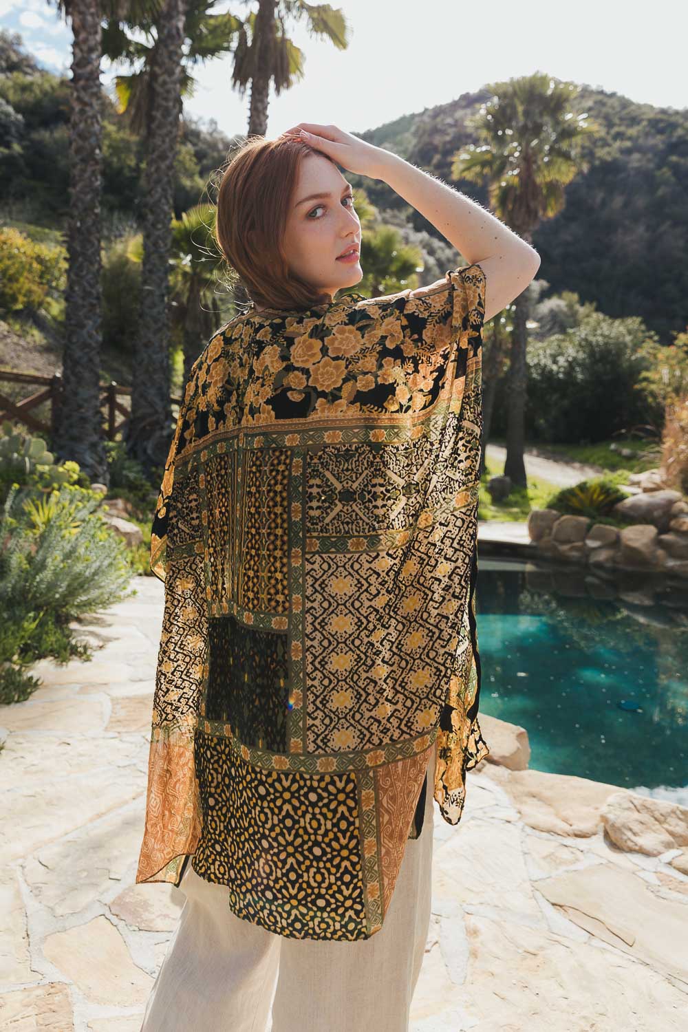 Bohemian Burnout Velvet Kimono-Soul Flow Apparel