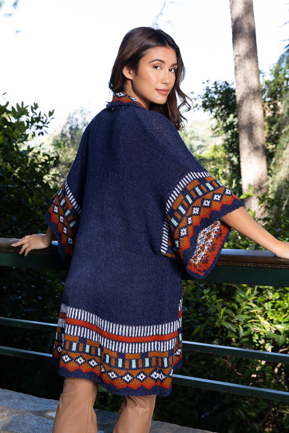 Kachina Tapestry Knit Cardigan Ruana-Soul Flow Apparel