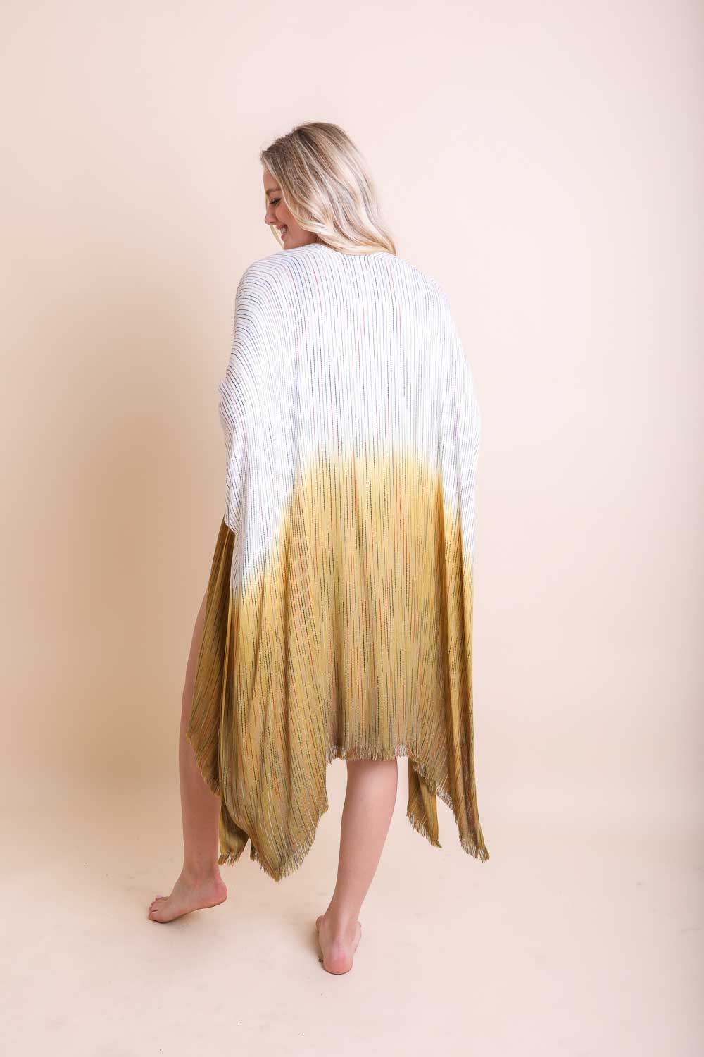 Ombre Vertical Stitched Kimono-Soul Flow Apparel