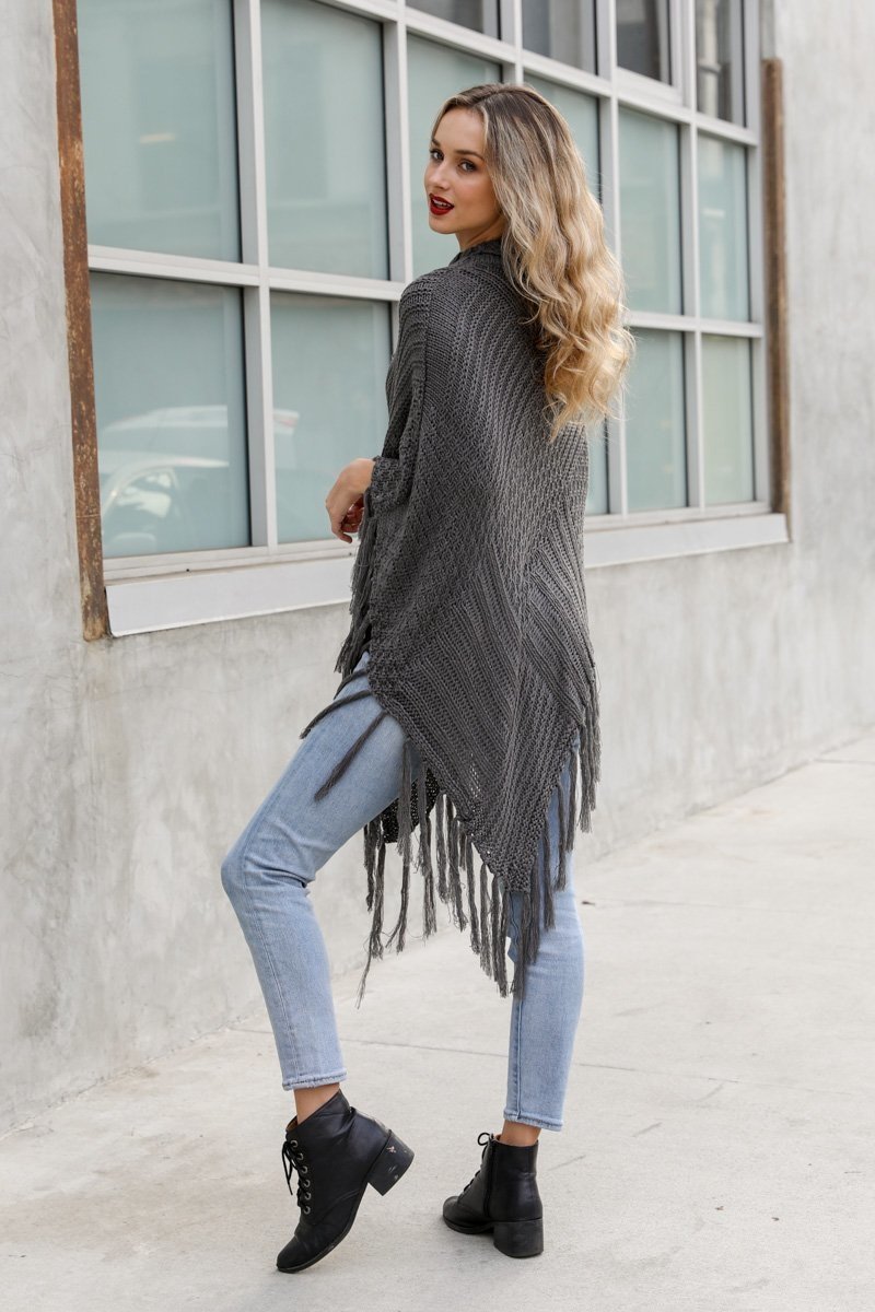 High Neck Poncho-Soul Flow Apparel