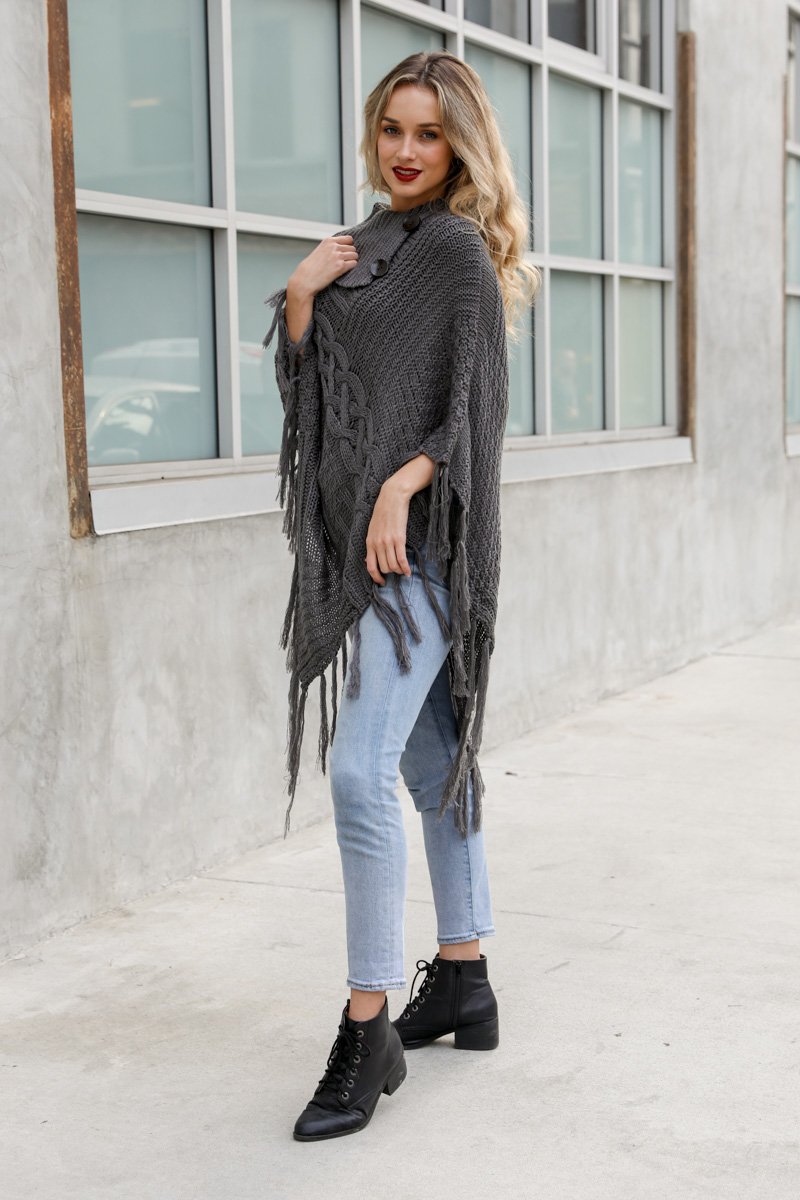 High Neck Poncho-Soul Flow Apparel