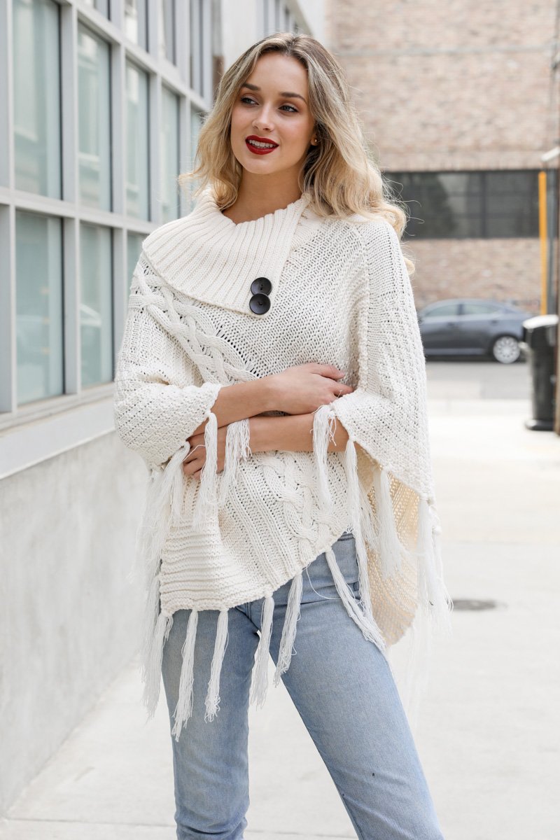 High Neck Poncho-Soul Flow Apparel