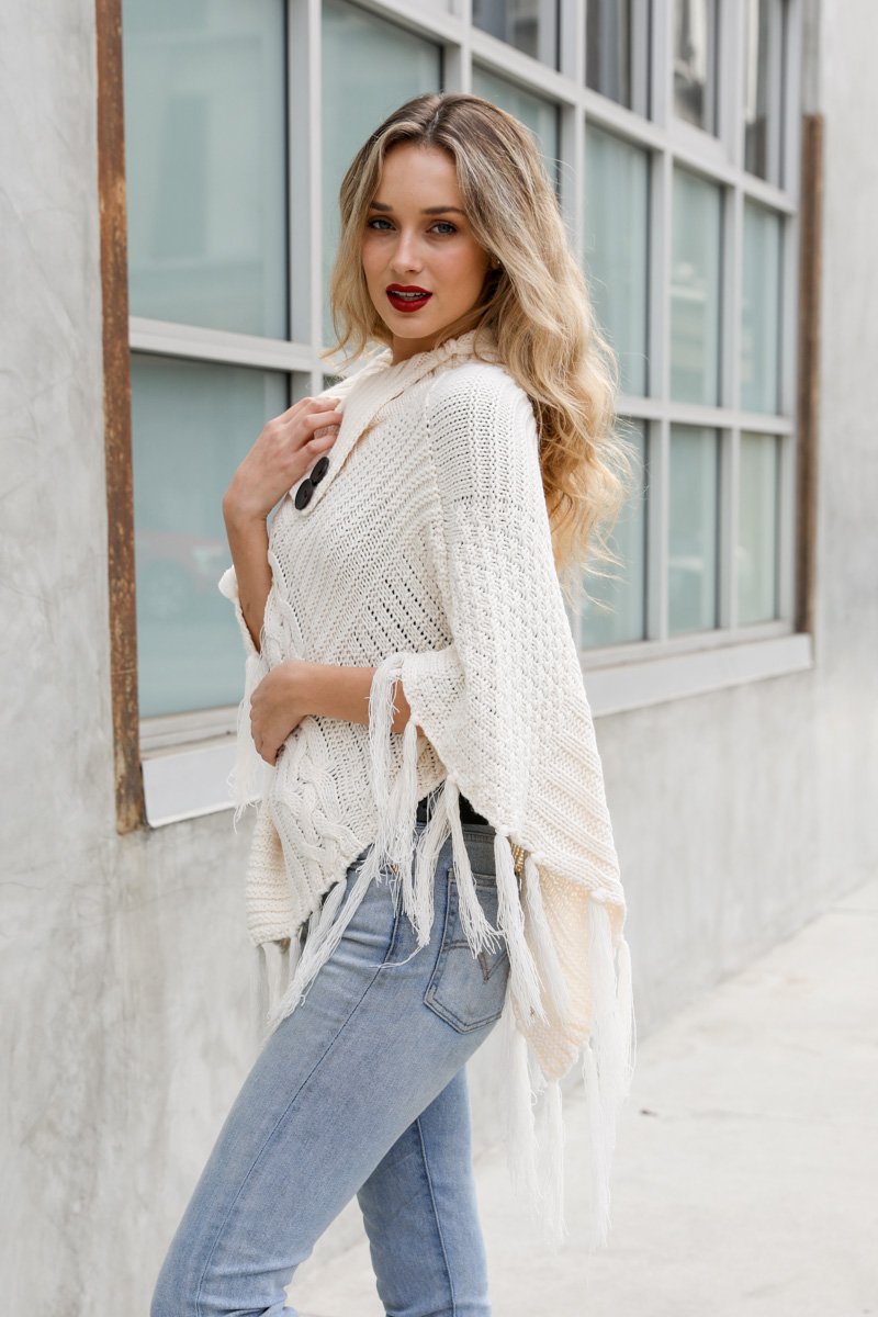 High Neck Poncho-Soul Flow Apparel
