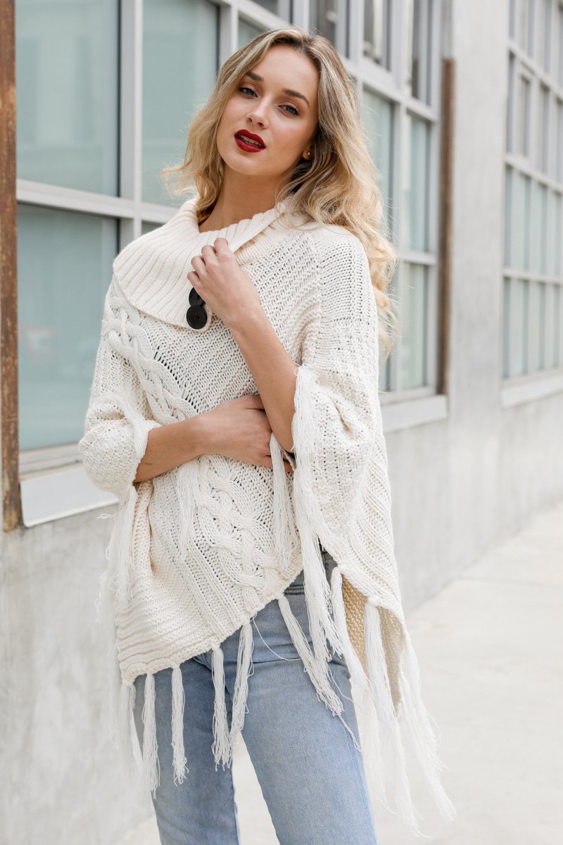 High Neck Poncho-Soul Flow Apparel