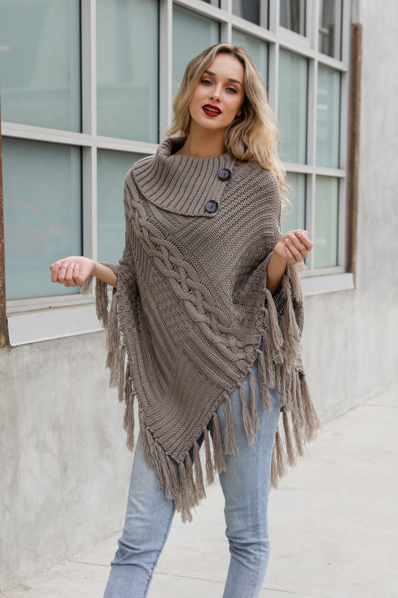 High Neck Poncho-Soul Flow Apparel