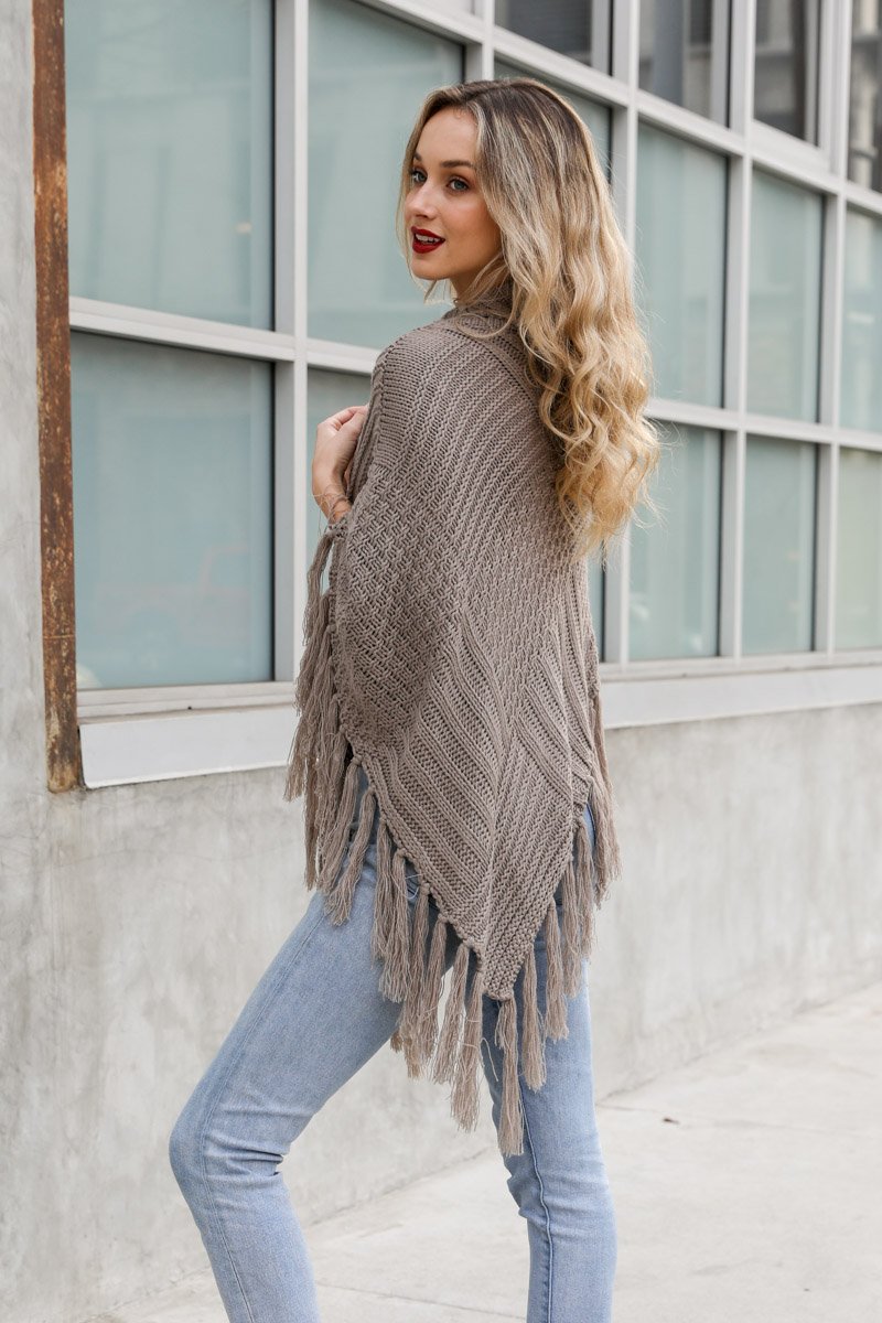 High Neck Poncho-Soul Flow Apparel