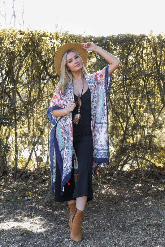 Paisley Floral Patchwork Kimono-Soul Flow Apparel