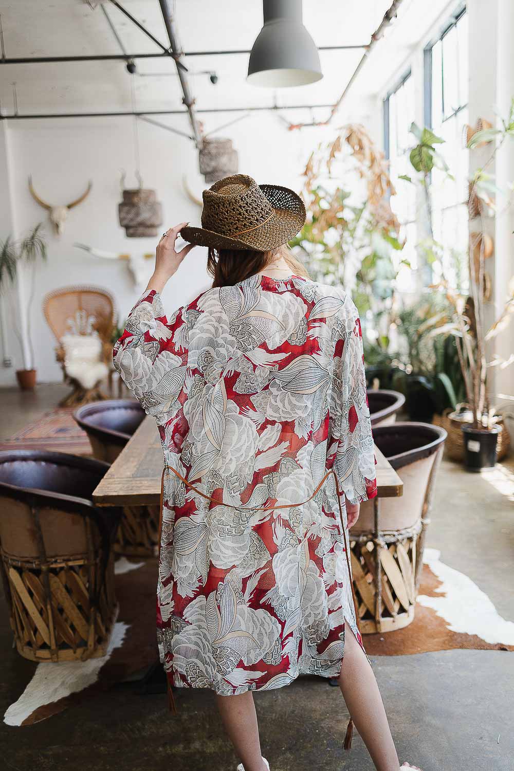 Ikebana Kimono with Belt-Soul Flow Apparel