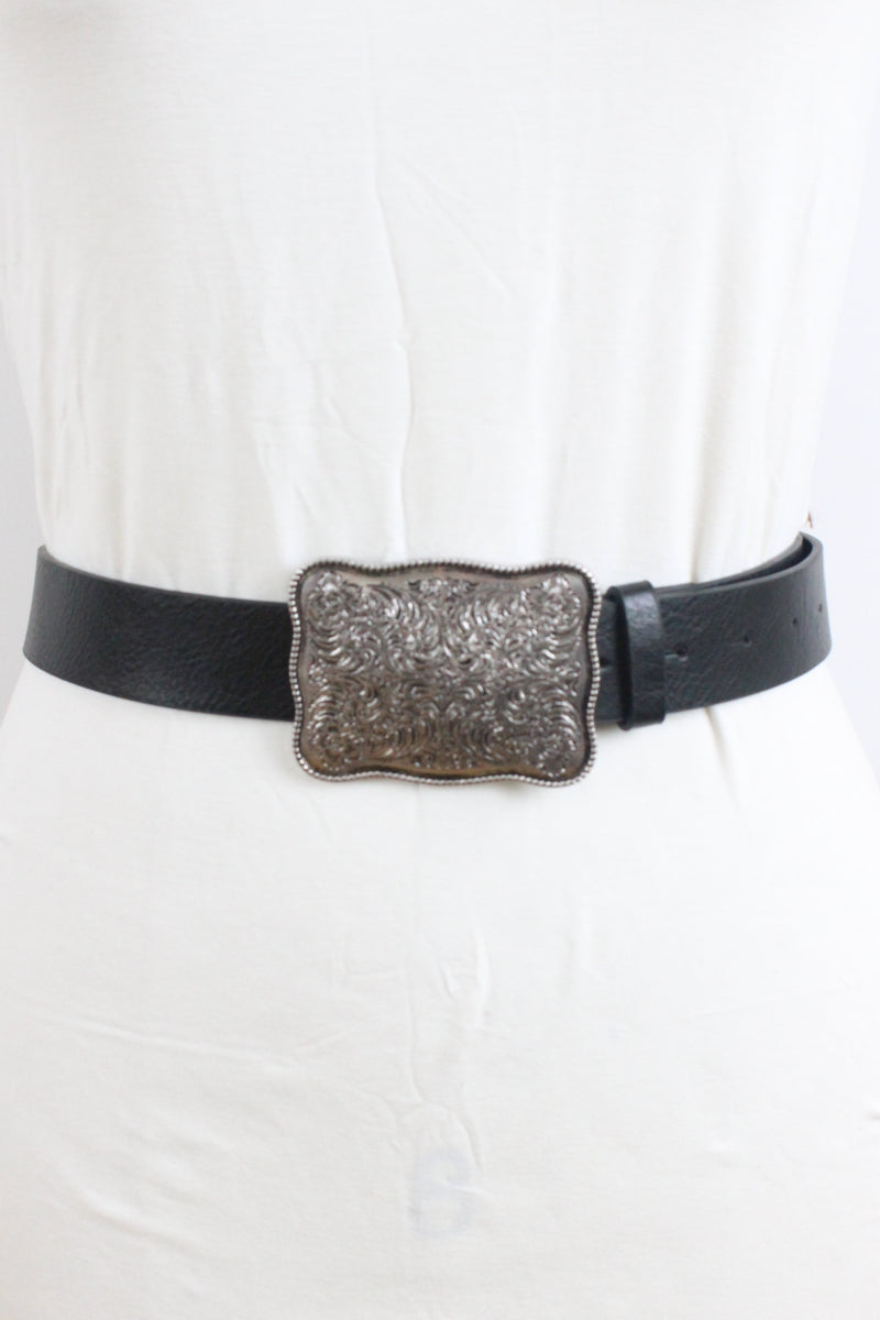 Rugged Square Buckle Belt – Western Ranch Essential ??????-Soul Flow Apparel