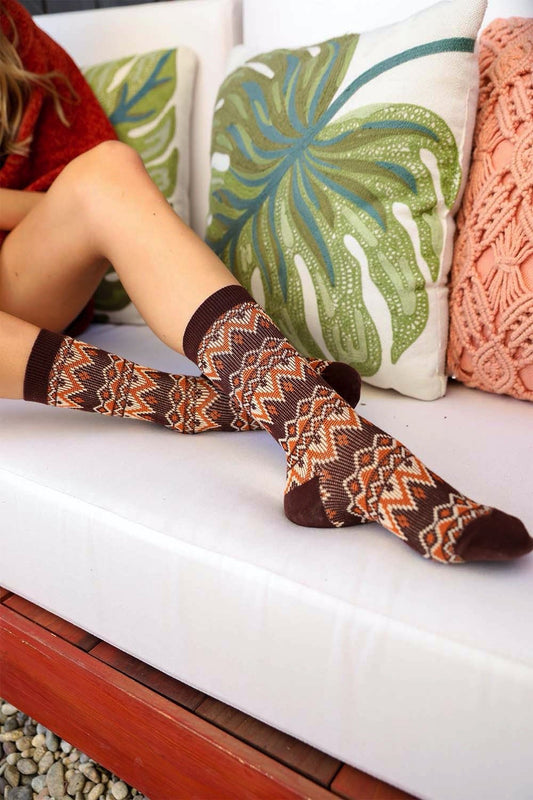 Cozy Tribal Pattern Socks-Soul Flow Apparel