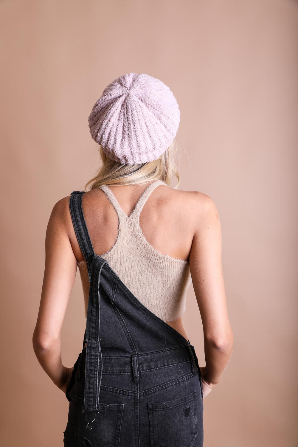 Boucle Rib Knit Beret-Soul Flow Apparel