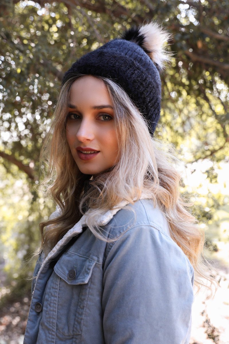 Soft Mohair Pom Beanie-Soul Flow Apparel