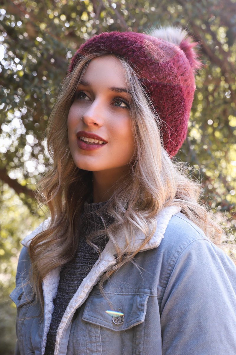 Soft Mohair Pom Beanie-Soul Flow Apparel