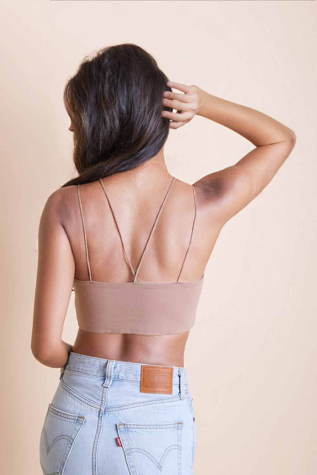 Y-Neck Plunge Crop Top-Soul Flow Apparel