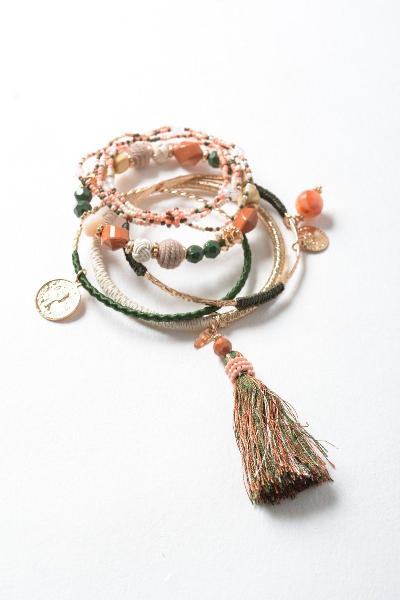 Moroccan Stacked Charm Bracelet-Soul Flow Apparel
