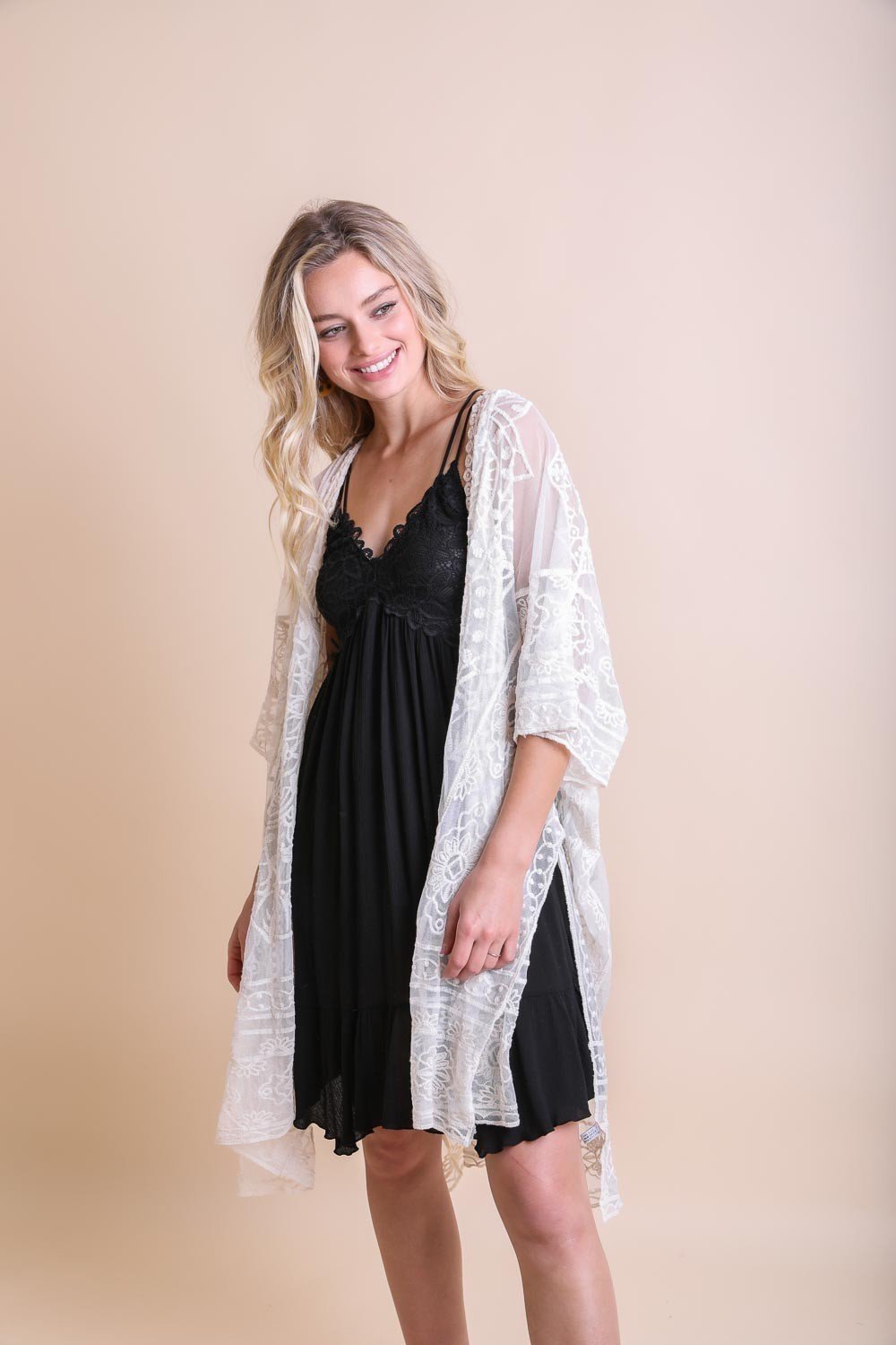 Floral Mandala Mesh Kimono-Soul Flow Apparel