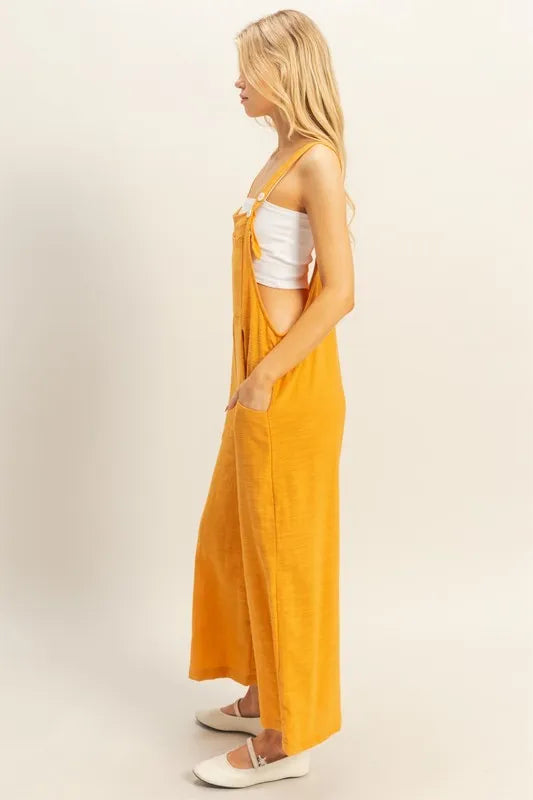 HYFVE Textured Wide Leg Overall-Soul Flow Apparel