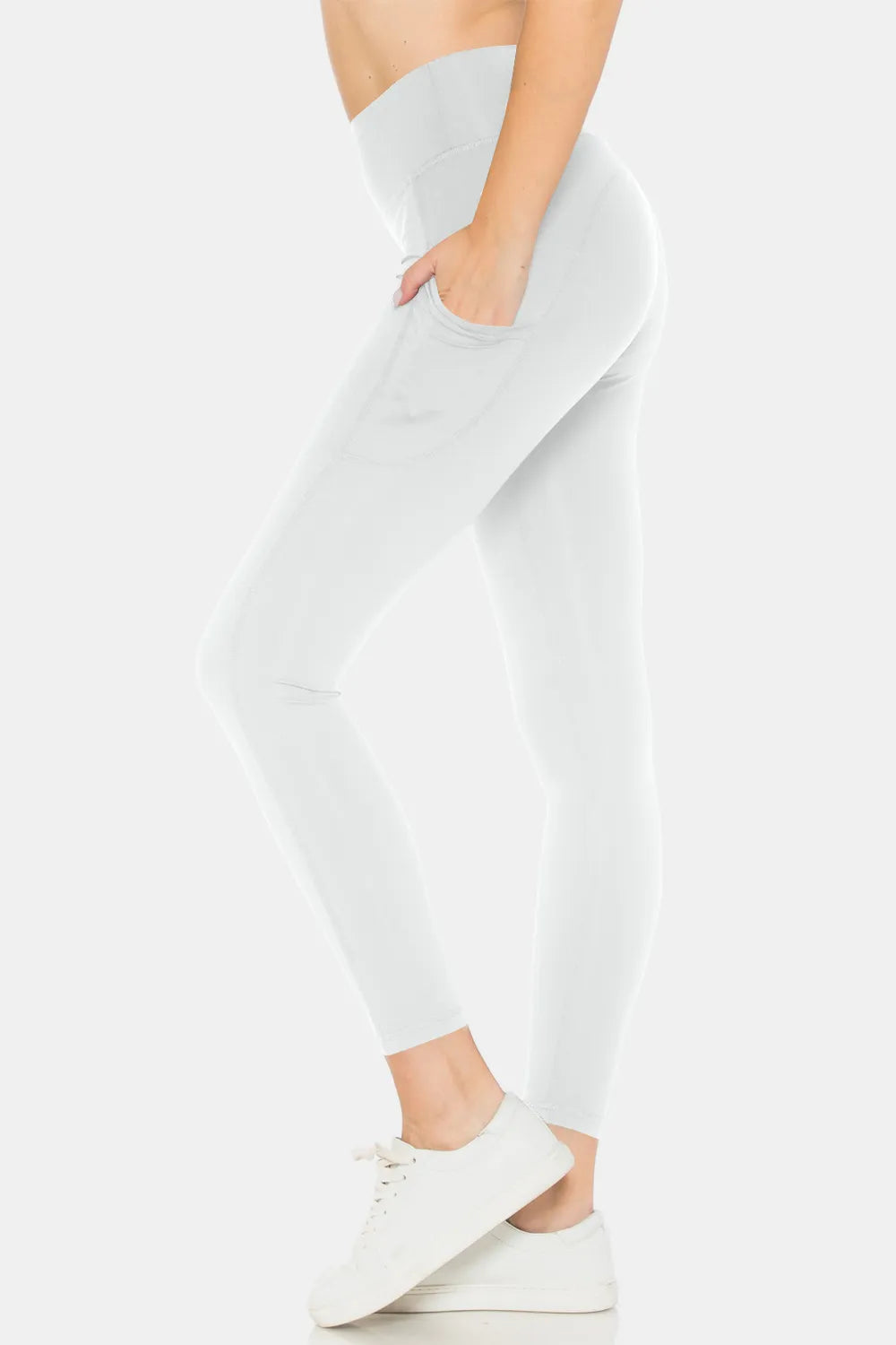 Leggings Depot High Waist Leggings with Pockets-Soul Flow Apparel