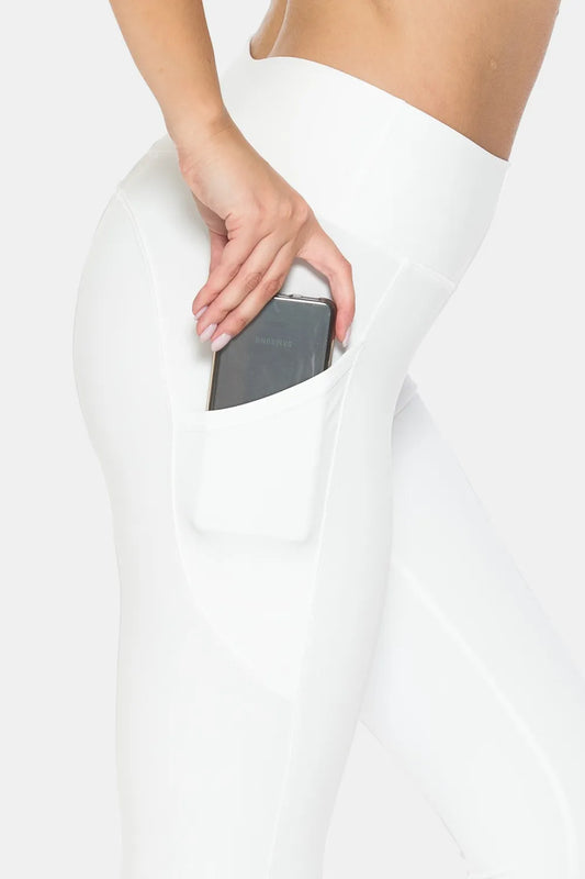 Leggings Depot High Waist Leggings with Pockets-Soul Flow Apparel
