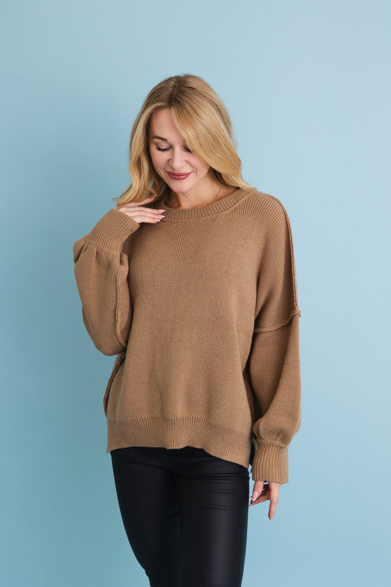 Cozy Mood Oversized Pullover Sweater-Soul Flow Apparel