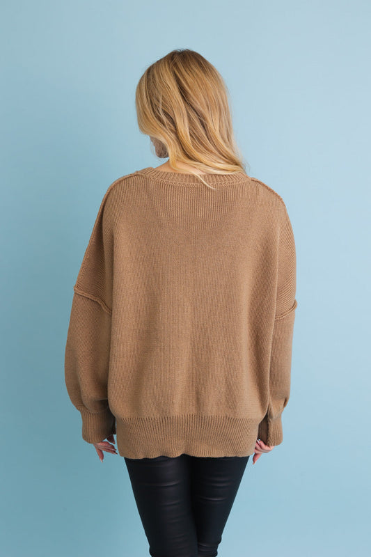 Cozy Mood Oversized Pullover Sweater-Soul Flow Apparel