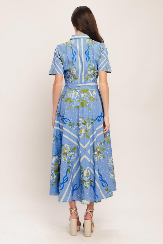 SWEET SOPHISTICATE WOVEN MIDI DRESS