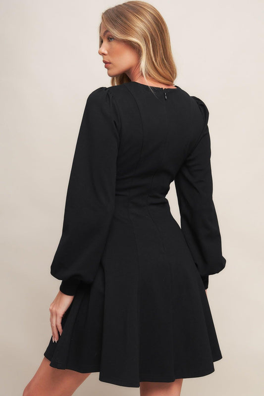 BLACK SWAN HEAVY KNIT MINI DRESS