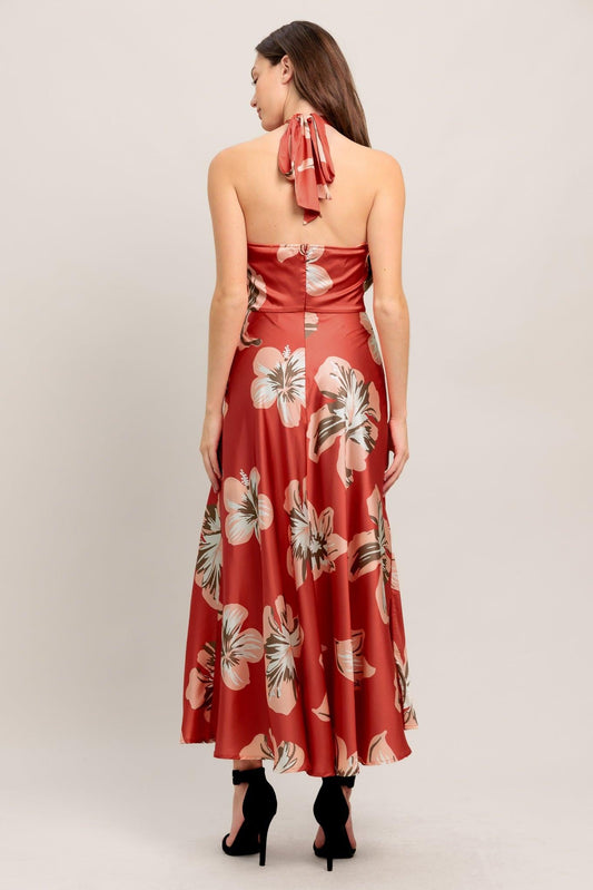 CAN’T LOOK AWAY WOVEN MIDI DRESS