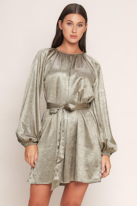 MOONRISE HAZE WOVEN MINI DRESS