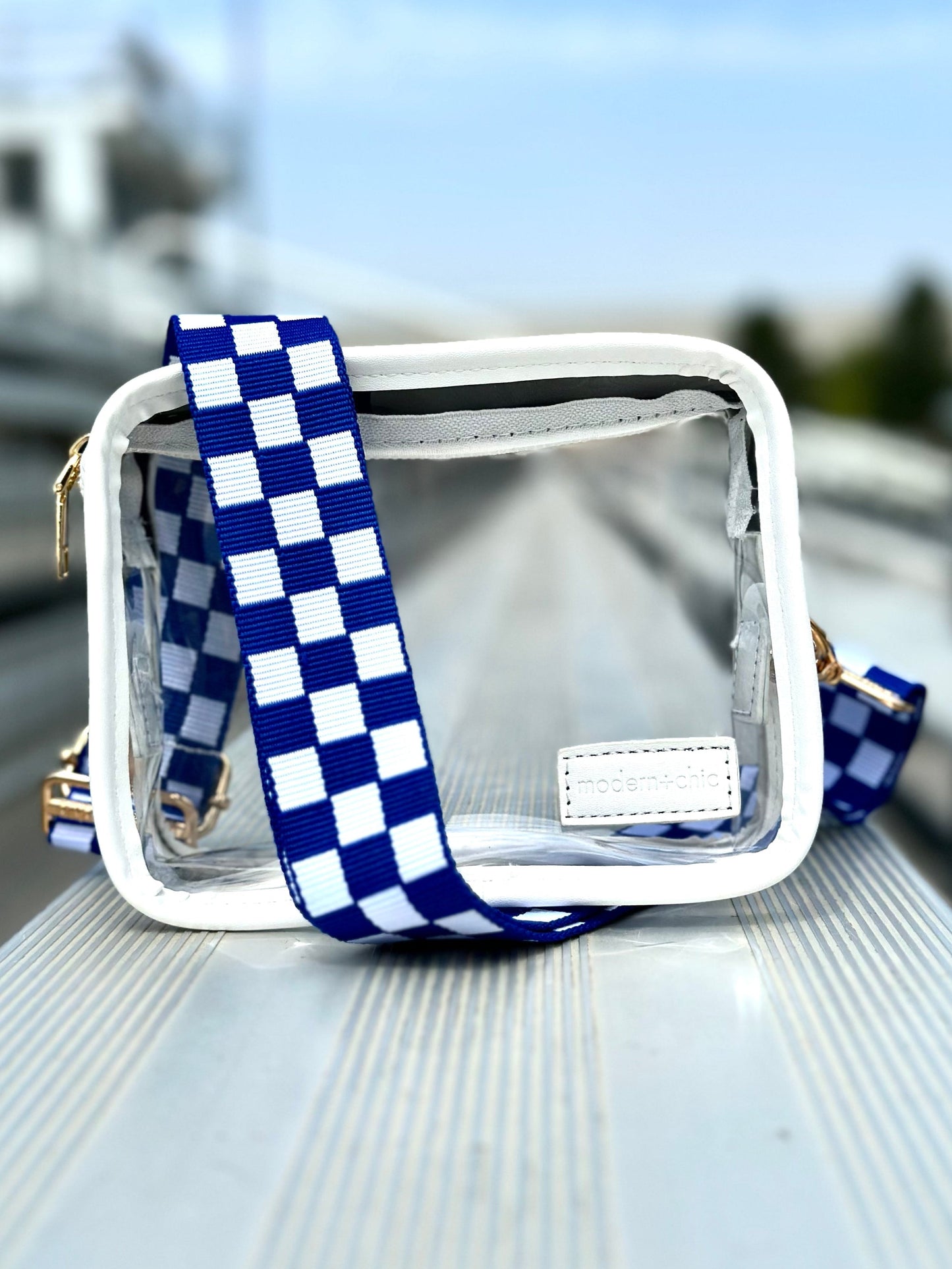 Lizzie Checkered Adjustable Bag Strap-Soul Flow Apparel