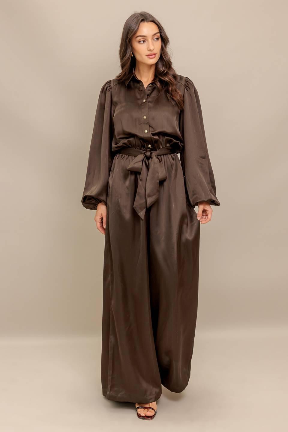 SUGAR BROWNIE WOVEN JUMPSUIT