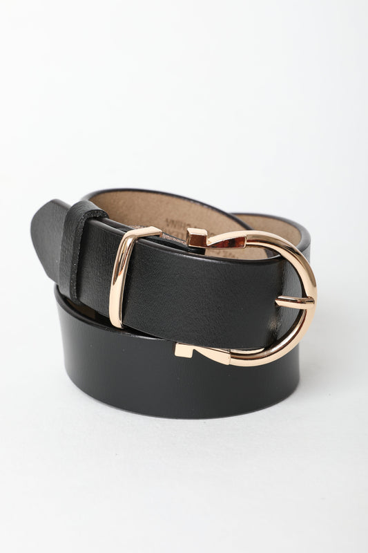 Chic Horseshoe Gold Buckle Belt – Western Style Vibes ????-Soul Flow Apparel