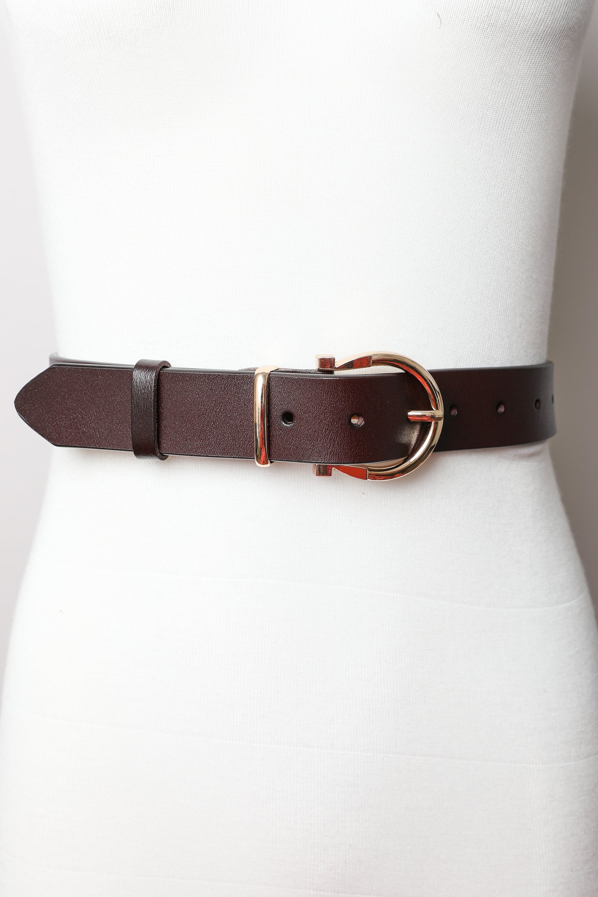 Chic Horseshoe Gold Buckle Belt – Western Style Vibes ????-Soul Flow Apparel