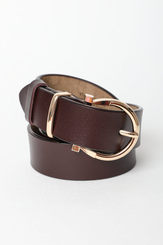Chic Horseshoe Gold Buckle Belt – Western Style Vibes ????-Soul Flow Apparel