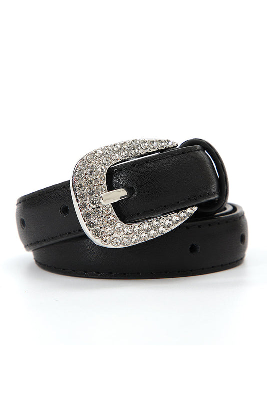Rhinestone Skinny Western Glam Belt-Soul Flow Apparel
