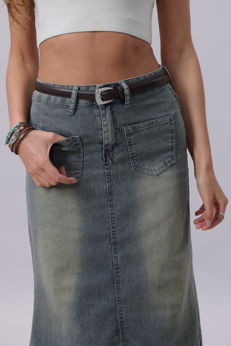 Rhinestone Skinny Western Glam Belt-Soul Flow Apparel
