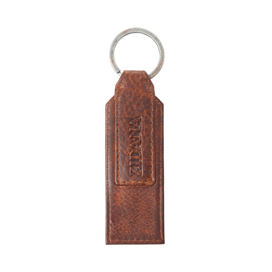 Myra Zidana Ardan Artistry Veg Tanned Leather Keyfob in Wild Ember