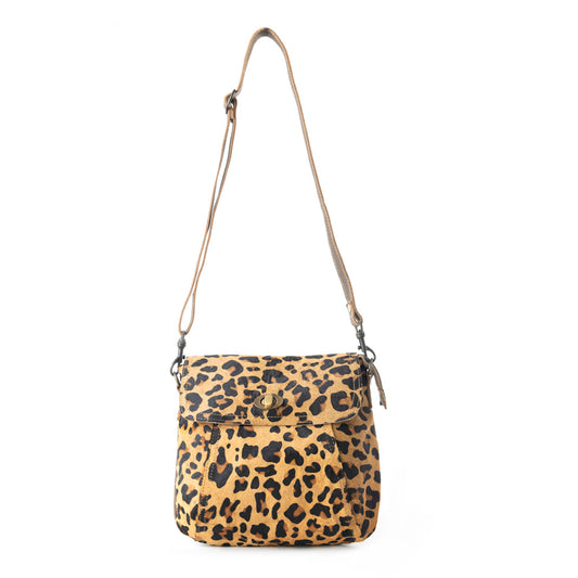 Bullseye Leather and Hairon Bag, view 2 — Soul Flow Apparel