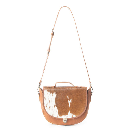 Vanilla Fiesta Leather & Hair on Bag, view 2 — Soul Flow Apparel